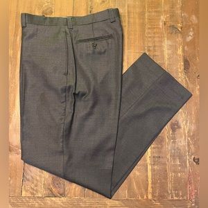 Lauren Ralph Lauren Mens Flat Front Dress Pants 34x32 Gray Cashmere Wool Slacks